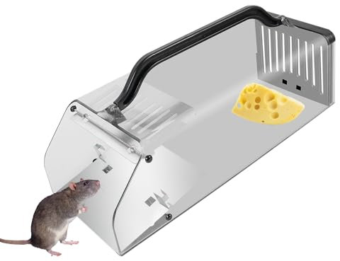 Große Mausfalle,Humane Mausefallen, Hochempfindlich,wiederverwendbar,kontinuierliche Mausjagd,Haustiere freundlich, kein Töten, Fang und Freilassung, für Haus und Innenbereich