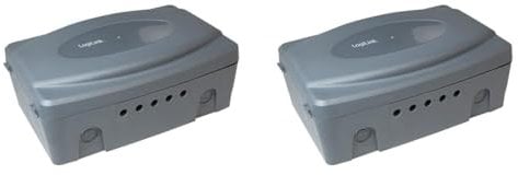 Logilink LPS223 - wetterfeste Elektronik Box für den Aussenbereich (Outdoor) in grau mit Staub und Spritzwasserschutz (IP54), 32x21x11.5cm (Packung mit 2)