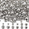 SUNNYCLUE 1 Scatola 500 Pezzi 6 Dimensioni Perline in Acciaio Inossidabile Perline Distanziatrici Rotonde Sfuse 2 mm 3 mm 4 mm 5 mm 6 mm 8 mm Perline A Sfera Minuscole Mini Piccole Rondelle Perline A