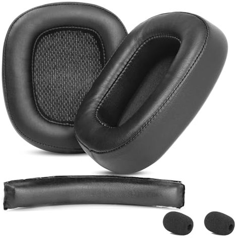 ACCOUTA Premium Ersatz Ohrpolster Kissen Kompatibel mit Logitech G930/Logitech G930S/Logitech G430 Logitech G432 Gaming Kopfhörer Ohrpolster mit weicherem Protein Leder undMemory-Schaum