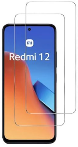 HQ-CLOUD® LOT DE 2 Verre Trempé Pour Xiaomi Redmi 12.Film de Protection d'écran Transparent - Anti Rayures - Ultra Résistant Dureté 9H