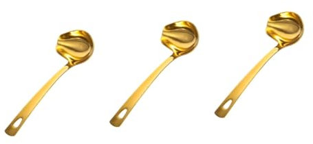 Garneck 3 Pièces Cuillère à Sauce En Acier Inoxydable Accessoires De Cuisine Cuillère à Quenelle Louche De Service En Acier Accessoire De Maison Plat De Boucles D'oreilles Unique Avoine