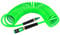 EADUTY Heavy Duty Polyurethane Recoil Air Hose 1/4 in x 25 ft, Lightweight, Flexible Compressor Hose with Universal Quick Coupler, Plug and Bend Restrictors, Green