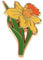 Broche jonquille en alliage pour femme - Style tendance - Frais et naturel - Pour sacs à dos - Accessoires pour vêtements, épingles et chapeau, 1PCS