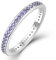 YL Ewigkeitring Stapelbare Ringe 925 Sterling Silber Amethyst Geburtsstein Ring Verlobungsringe Memoire Ringe Schmuck Geschenke für Damen Mutter Freundin,Größe52