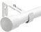 Vorhangstange 3M Gardinenstange Ausziehbar Vorhangstangen Weiß Curtain Rod 220-310CM Weiß Φ25mm