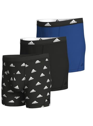 adidas Herren Boxer Brief (3 Pack) - Active Flex Cotton - Boxershorts - Bequeme Unterwäsche