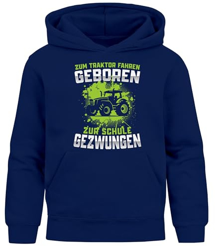 MoonWorks® Kinder Hoodie mit Aufdruck Traktor Trekker Jungen Motiv Spruch lustig Jungengeschenke