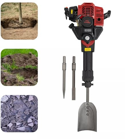 52CC 2-Stroke Garden Tree Excavator Garden Shovel Tree Plant Shovel Trencher Digger Digging Machine Air Cooled Garden Farm Tree Plants