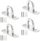 Gsrhzd Augplatte Edelstahl, 4 PCS M8 Augplatte mit Öse, Edelstahl-Augenplatte, Metall-Befestigungsring, Deckenhaken, Ösenplatte, Befestigungshaken für hängende Gegenstände, Markisen, Deckplatten