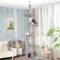 Meowrista Floor to Ceiling Cat Tree Tall Cat Tower with Adjustable Height (81.8-108 Inches) with Fully Scratching Post Private Condo and Hammock for Indoor Cats (Grey, Single Post)