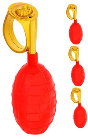 KONTONTY Wassersprühring-Spielzeug 4-teiliges Satz EIN-knopf-mechanismus Für Streiche Party-Requisiten Gruppenaktivitäten Kunststoff