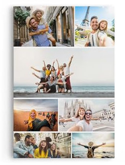 Paul Sinus Leinwandbild Collage - SOFORT ONLINE Upload - individuelles Bild Personalisieren Sie Ihre Fotos auf Leinwand - in verschiedenen Größen