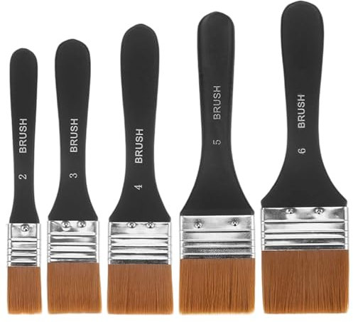 5PCS Acrylic Paint Brushes, Flat Paint Brush, Artists Paint Brushes, Nylon Paint Brushes, Soft Bristle Brush, Suitable for Beginner Artists To Paint Watercolors, Practical And Multi-Functional.