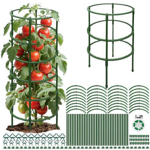 Dwafill Tomaten Rankhilfe, Tomatensäule für Garten & Balkon, Rankgitter Kletterhilfe, Tomatenturm, Gurkenturm Rankhilfe, Rankgitter für Tomaten, Gurken,Blumen,Pflanzen,Garten