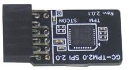 Placa base segura para PC para TPM2.0 SPI 2.0 (12 1) Placa adaptadora de confianza para mejorar la computadora