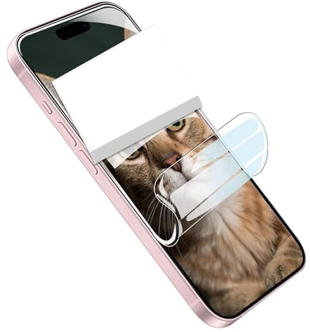 GUARD CRAG 3 Pack Screen Protector for iPhone 15,Hydrogel Film Transparent Soft TPU[HD Clear][High Sensitivity][Bubbles No Dust]