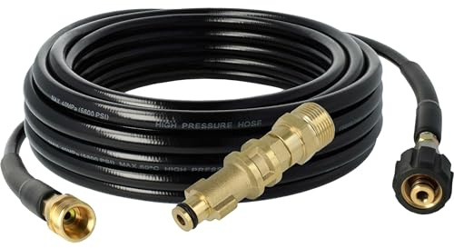 vhbw Set de 2 piezas compatible con Bosch Aquatak 10+, 115, 10, 110, 100 hidrolimpiador de alta presión - Adaptador de conexión, manguera de extensión