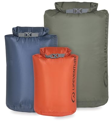 Lifeventure Ultralight Dry Bag, Siliconized Rip-Stop Fabric With Fully Taped Seams Lightweight Waterproof Dry Sack For Kayaking Camping Hiking Traveling Boating Water Sports