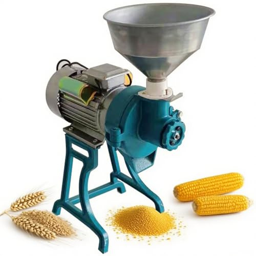 ZHOZHUT 3KW Electric Grinder 220V High Power Adjustable Thickness Grain Mill 2800RPM Grain Grinder with Funnel, Pure Copper Core, Molino De Maiz Electrico for Spices, Herbs, Rice, Corn,3000W,220V