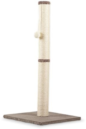 Rohrschneider Katzenbaum mit Sisalstamm, Spielkugel, Beige, MDF und Sisal, 40x40x87 cm, Freistehend, für Kratzen und Spielen (Taupe)