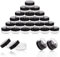 ZEJIA 3 Gram Cosmetic Containers 50pcs Sample Gram Plastic Containers Lotion Jars Makeup Sample Containers with Lids BPA Free (Black)