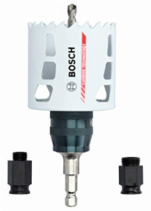 Bosch - Kit di conversione per sega a tazza in metallo duro (ø 68 mm, con punta pilota e adattatore Power-Change Plus), 2608594267