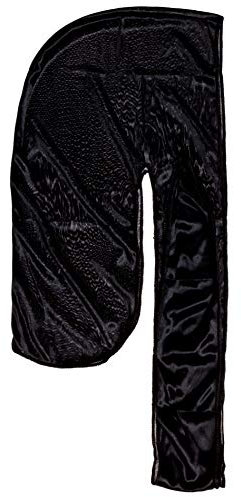 Snatched Flames Silk Du-Rag-Premium-Qualitäts-Wave Cap Durag 360 Waves, schwarz,