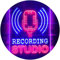 ADVPRO Recording Studio Microphone On Air Dual Color LED Barlicht Neonlicht Lichtwerbung Neon Sign Rot & blau 210 x 300mm st6s23-i3519-rb