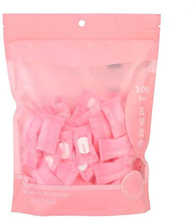 Toalla comprimida desechable, 100 toallas desechables de limpieza facial, paño de limpieza facial, viaje en casa