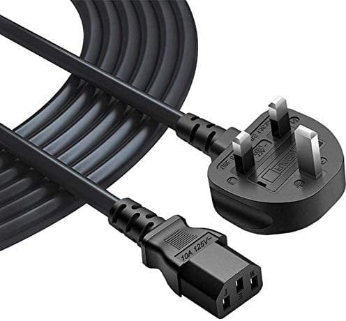 Lilmacc UK Mains Power Lead Cable Cord For Marshall Fender AMP Amplifier Guitar (COMES WITH REUSABLE CABLE TIES!)(2M)
