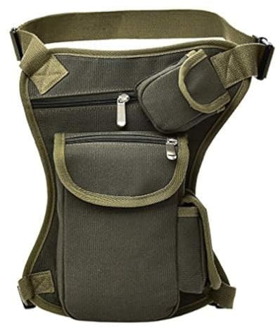 Paquete de Cintura de Lona Bolsa de Pierna caída para Hombres Mujeres Viajes al Aire Libre Táctica Motocicleta Bicicleta Ciclismo Senderismo Camping Bolsas de Muslo Bolsa