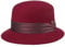 LIERYS Jolana Wool Glockenhut - Einfarbiger Hut mit Garniturband - Elegante Damenglocke - Wollhut - Packable - Damen - Herbst/Winter rot L (58-59 cm)