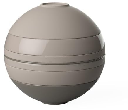 Villeroy & Boch La Boule Beige, Juego De Vajilla De 7 Piezas Para Dos, Porcelana Premium