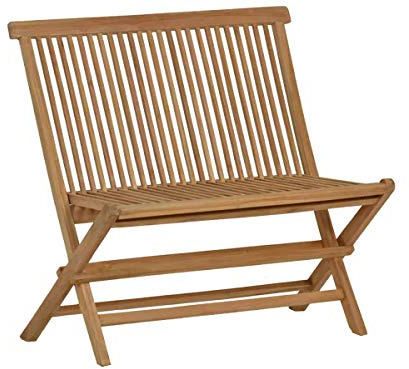 MiaMöbel Gartenbank 90 cm Gartenmöbel Outdoor Modern Massivholz Teak Braun