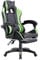 Brigros - Sedia da Gaming Racing Ergonomica Reclinabile con Braccioli, Poltrona Ufficio Girevole con Rotelle, Poggiapiedi, Poggiatesta e Cuscino Lombare in Similpelle, Portata: 125kg (Verde)