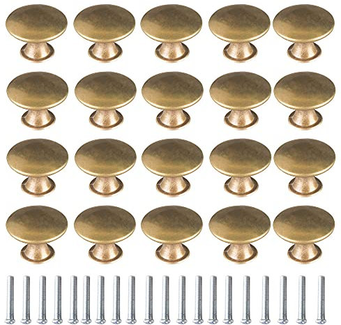 Gotetiso 20 Pièces Boutons de Porte Laiton Poignée de Meuble Vintage pour Tiroir Armoire Cuisine de Placard