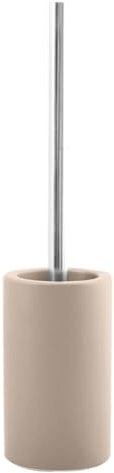 Spirella Tube Bürste Toilettenbürste Klobürste WC Garnitur aus Porzellan matt Taupe, Brown, Unique