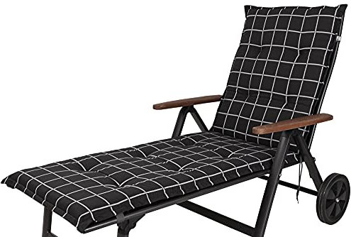 Kettler Polen KETTtex 2398 Auflage Rollliege Milano anthrazit-grau kariert 189x60x6 cm (ohne Liege)