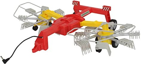 JAMARA Schwader Pöttinger für RC-Traktor 1:16, offiziell lizenziert, Rotierende Zinken während des Fahrbetriebs, Auslegerarme EIN- und ausklappbar, Rot
