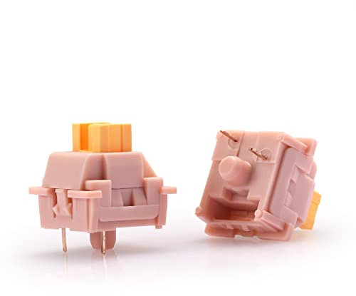 Redragon A113 Bullet-QL Soft Linear Mechanical Switch, 3-Pin Plate Mounted Quiet Equivalent, Hot-Swappable DIY Keyboard Switch Mod, 50 Million Click(24 pcs Switches, Keycap + Switch Puller)