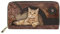 Dolyues niedliches 3D-Tier-Katzen-/Kätzchen-Druck-Frauen-Reißverschluss-Kreditkartenhalter mit Mehreren Kartenfächern, Kupplungs-Handytaschen-Geldbörse