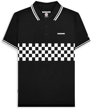 Lambretta Mens Tone Polo Black S