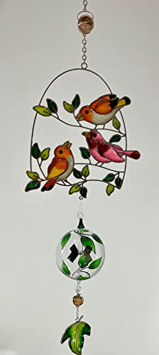 Lichtmühle, Tiffany Art Vögel, Fenster Dekoration, eindrucksvolles Wohnaccessoire