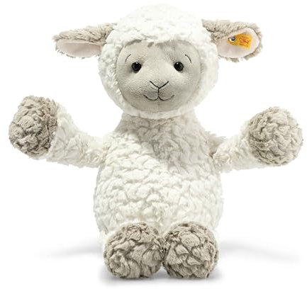 Steiff Kuscheltier Lita Lamm, Süßes Stofftier mit Kunststoffaugen, Kinder, Jungen & Mädchen, Soft Cuddly Friends, Plüschtier 45 cm, Weiß, 067099