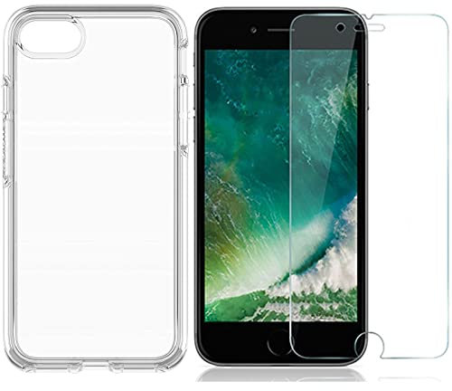 For Apple iPhone SE 2022 3rd Gen Clear Case Cover and Soft Film Screen Protector