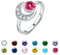 Juli Geburtsstein Ringe für Frauen 925 Sterling Silber Mond Ringe Geburtstagsstein Ringe Verstellbarer Offener Ring Jahrestag Geburtstag Schmuck Geschenk für Frau Mutter Tochter Freundin