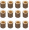 BSTKEY Set mit 12 Teelichthaltern aus Holz, dekorativer Votivkerzenhalter, Teelichthalter, Holz-Tafelaufsätze für Tisch, Hochzeit, Party, Heimdekoration, 7 cm