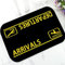 YACANNA Fußmatte für Innen Außen Waschbare Cool Airplane Arrivals Departures Haustürmatte Bodenteppich Badezimmer Küche Rutschfester Flur 50x80cm