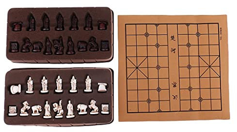 Generic Exquis Rétro Chinois échecs Résine Terre Pièces Xiangqi Jeu de